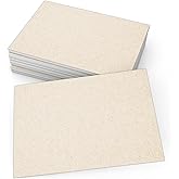 321Done Blank Rustic Cards, Made in USA - 4x6 Thick, Heavy Cardstock - Make Invites, Greeting, Note, Thank You Cards - Plain Kraft for Writing, Stamping, Printing, Art - No Envelopes - Set of 50