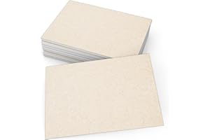 321Done Blank Rustic Cards, Made in USA - 4x6 Thick, Heavy Cardstock - Make Invites, Greeting, Note, Thank You Cards - Plain Kraft for Writing, Stamping, Printing, Art - No Envelopes - Set of 50