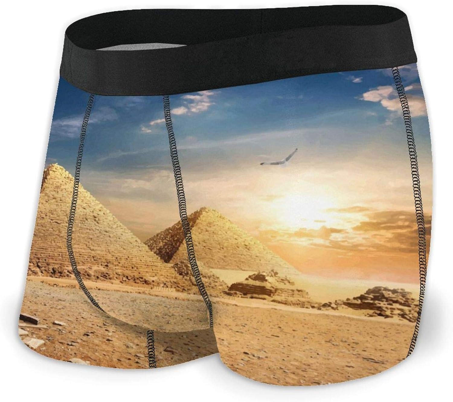 Egyptian Pyramids Sunset Landscape Underwear for Men Comfortable Boxer