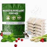 Mosquito Repellent Outdoor Patio, Natural Mosquito RepellentIndoor-10 Pouch | Fresh mint scent, DEET-free, covers 120 sq ft, kid &amp; pet safe, for patio, yard, garage, bedroom, Last up to 2 Months