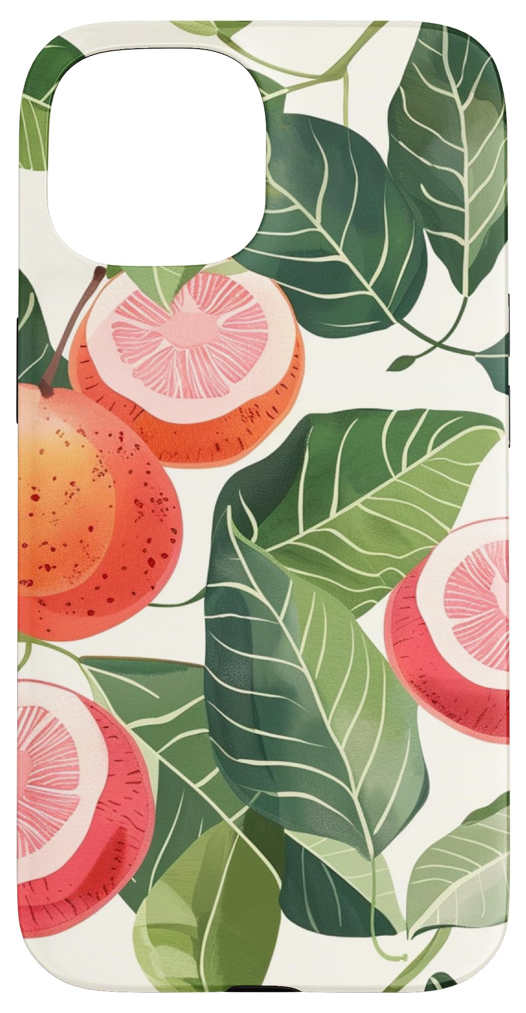 iPhone 15 Vintage Guava Fruit Pattern Art Case