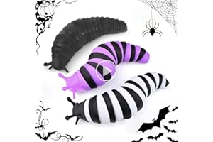 IFiwin Fidget Slug Halloween Toys, 3PC Sensory Slug Halloween Fidget Toys, Autism Sensory Toys, Halloween Party Favors for Baby Kids Toddlers Adults