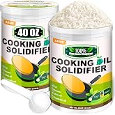 Arme Oil Solidifier, 40 Oz(2.5Lb) Cooking Oil Solidifier for Disposal(Disposal Up to 7.4 Gallons/113Cups), 100% Plant-Based Grease Solidifying Powder, Fat Hardener for Disposal Kitchen&amp;Restaurant Use