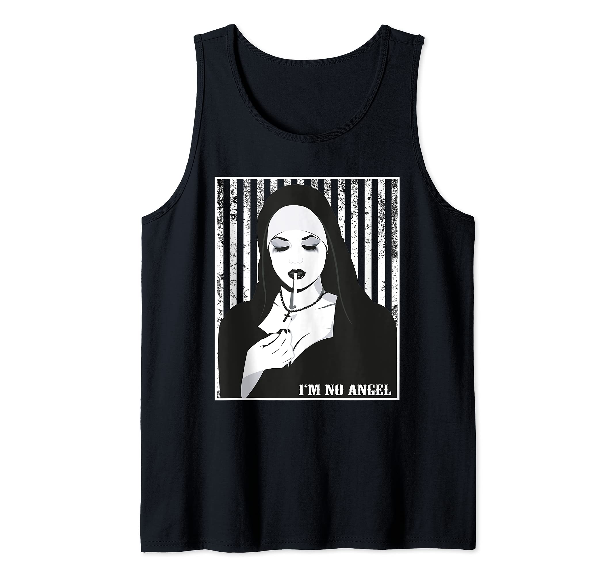 Occult Nun - I'am No Angel - Gothic, Satanic, Demonic, Dark Tank Top