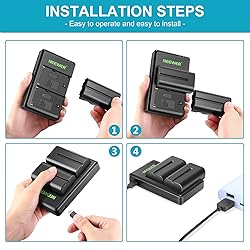 NEEWER NP-F550 Battery Charger Set Compatible with