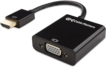 Cable Matters Hdmi To Vga Adapter Hdmi To Vga Converter In Black