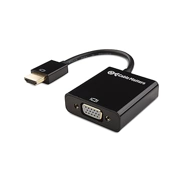 Matters Adapterkabel HDMI auf VGA, Schwarz
