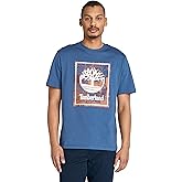 Timberland Mens Front Seasonal Stack Logo Graphic T-Shirt