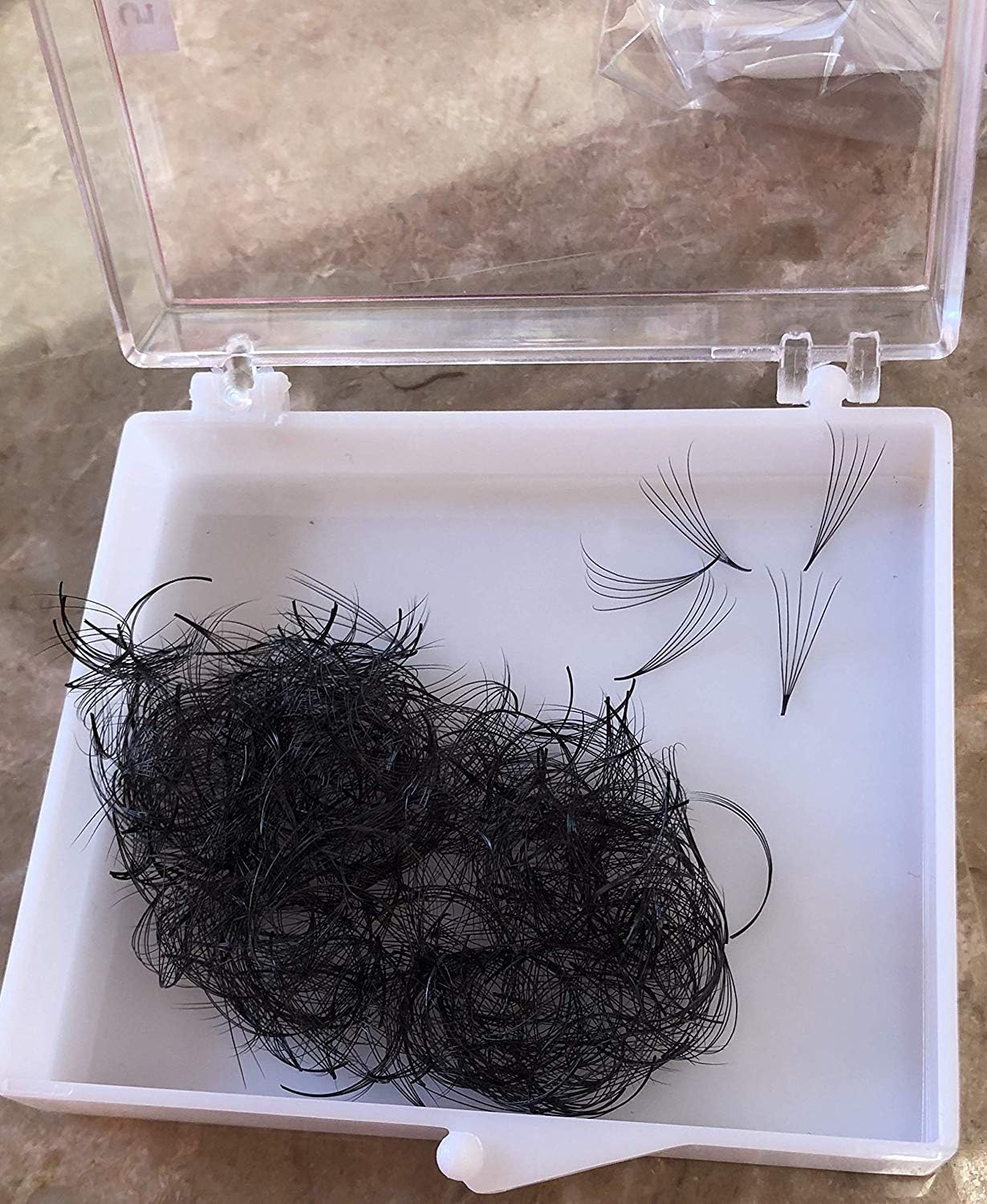 5D PREMADE (HAND MADE) FAN LASHES (500 FANS/TRAY) FOR EYELASH EXTENSION, D CURL, 0.07 THICKNESS, LENGTH FROM 9MM-15MM (D11mm5D)…