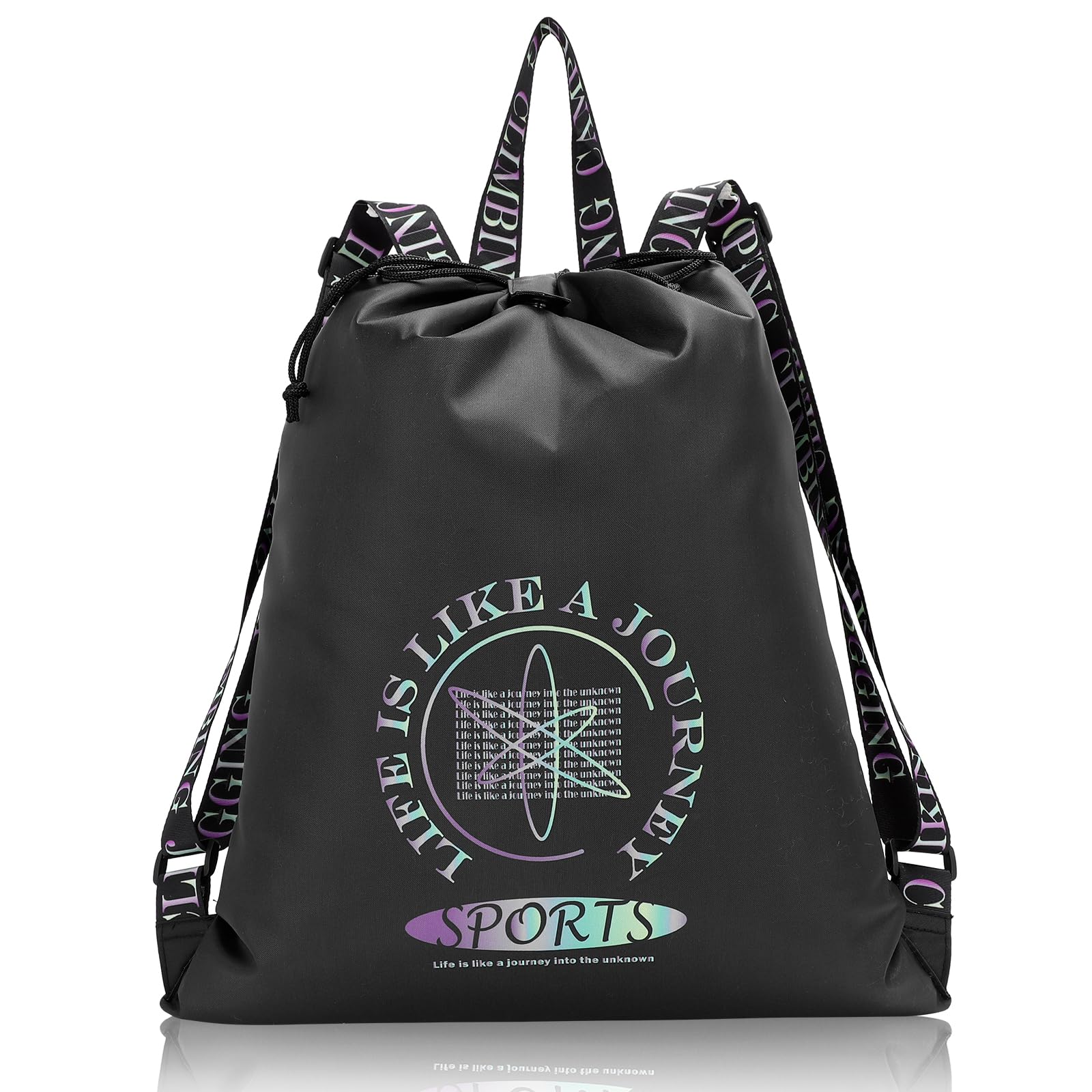 AiQInu Gym Bag for Men and Women, Large Capacity Waterproof Gym Bag Backpack with Drawstring, Adjustable Wide Shoulder Straps, Fashion Sports Backpacks for Sports, Travel and City