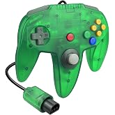 Hyperkin "Captain" Premium Controller for N64 (Lime Green) - Nintendo 64 | Ergonomic Design, 10 ft Cable, Memory Card Compatible