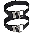JUSTOOP Scuba Diving BCD Tank Band, Adjustable and Sturdy Dive Tank Strap with 304 Stainless Steel Cam Buckles and Non-Slip Pads for Underwater Diving, 2 Pack