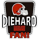 Siskiyou Sports NFL Cleveland Browns Die-Hard Fan Auto Decal, Team Colors, One Size