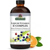 Nature's Answer Liquid Vitamin B-Complex, 16 Fluid Ounce | Supports Healthy Energy Levels And Promotes Healthy Nerve Function, Tangerine Flavor, Benzoate-Free Liquid Vitamins