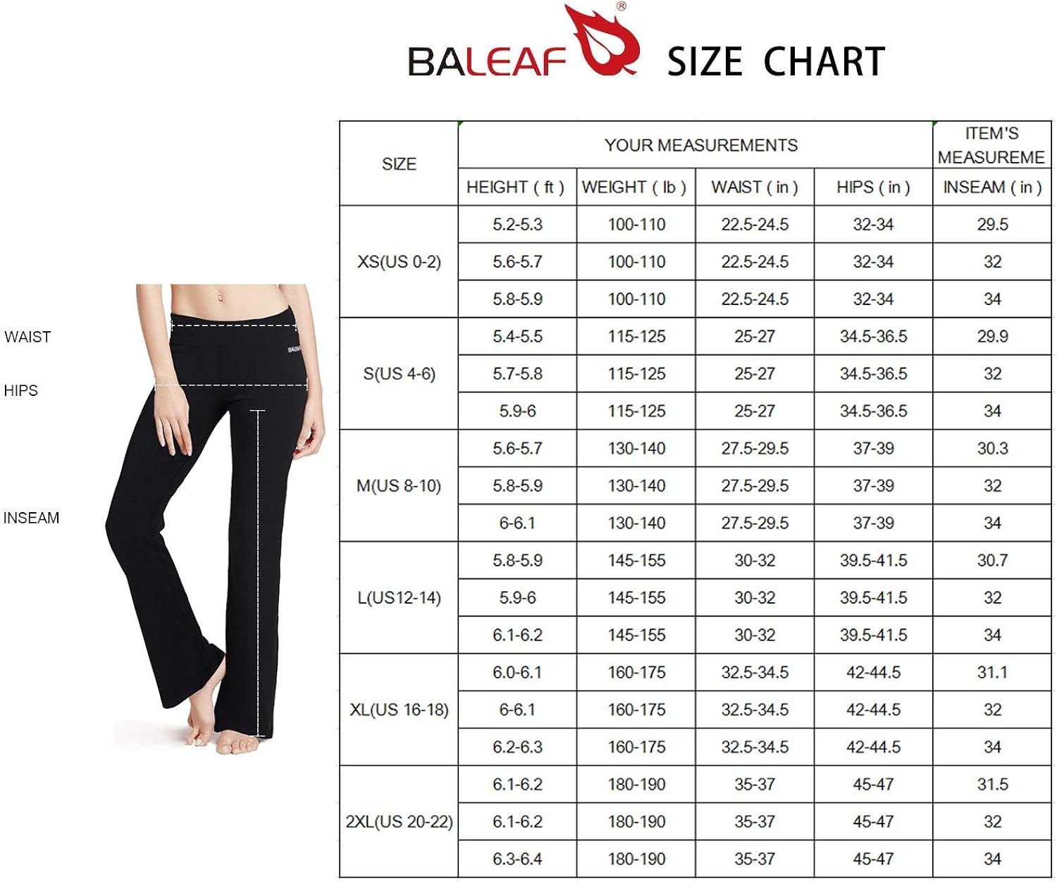 BALEAF Women's Bootcut Regular/Tall High Waisted Yoga Pants Bootleg Jazz Cotton Pants : Clothing