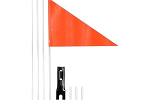 Anley 6Ft Bike Safety Flag with Fiberglass Pole & Mounting Bracket - Adjustable Length, High Visibility & Tear Resistant - Do