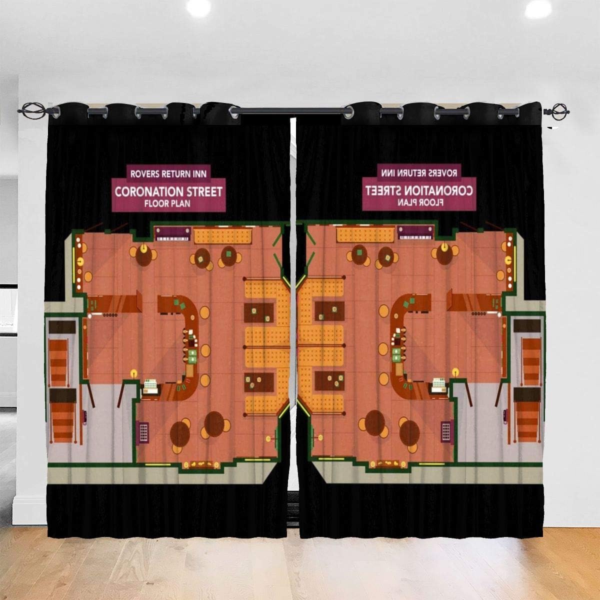 FDASLJ Cortinas Opacas Personalizadas para Ventana Coronation Street