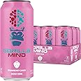 Gorilla Mind Energy Drink | Unmatched Energy · Amplified Focus | N-Acetyl-L-Tyrosine, Alpha-GPC, 200mg Caffeine, Uridine, Saffron | 0 Sugar Or Artificial Colors | 16oz, 12-Pack (Strawberry Candy)