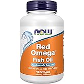 NOW Foods Supplements, Red Omega™ with CoQ10 30 mg and Omega-3 Fish Oil, Cardiovascular Support*, 90 Softgels