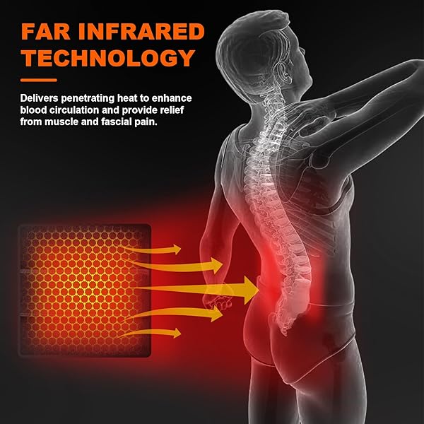REMO CORDLESS HEATING PAD FOR BACK PAIN RELIEF, PORTABLE HEATING PAD FOR LOWER BACK, EXTENDED TO 60 INCHES, WEARABLE HEATING PADS FOR CRAMPS WITH 3 HEAT, 30MINS AUTO-OFF, BIRTHDAY GIFTS FOR MOM DAD