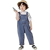 DOCOLL Baby Boy Girl Jean Overalls Toddler Denim Bib Pants Jumpsuit Soft Cute Workwear