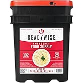 ReadyWise Emergency Food Supply - 132 Servings, Survival Bucket, Dehydrated & Freeze Dried Protein Meals, Camping Essentials,