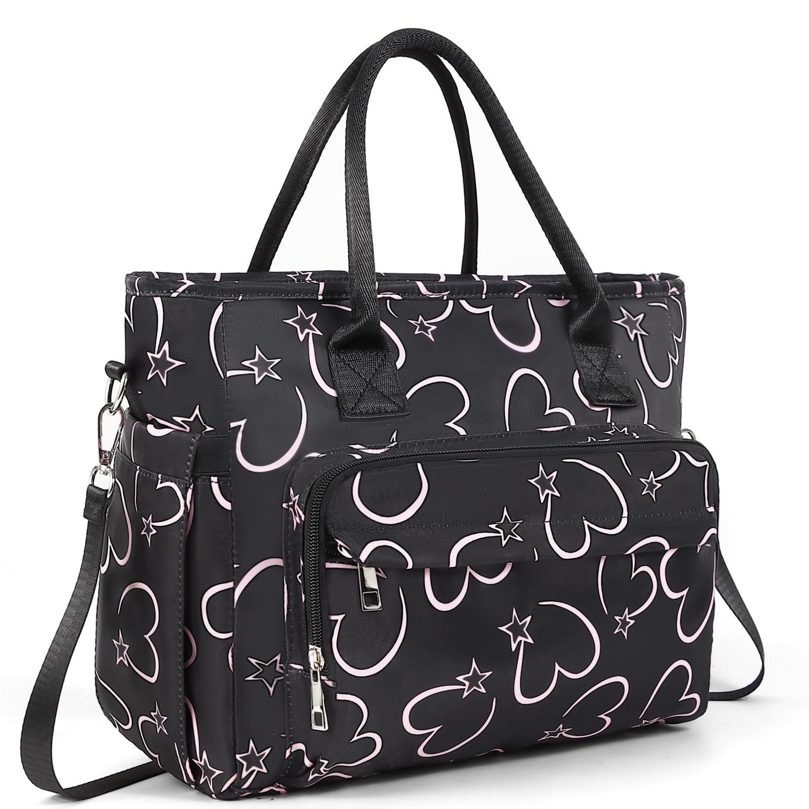 HSHRISH Lunch Bags for Women,12L Insulated Lunch Bag for Women Adults with Adjustable Shoulder Strap and Bottle Holder, Womens Lunch Bag for Work Shopping Picnic Beach Outdoor,Heart