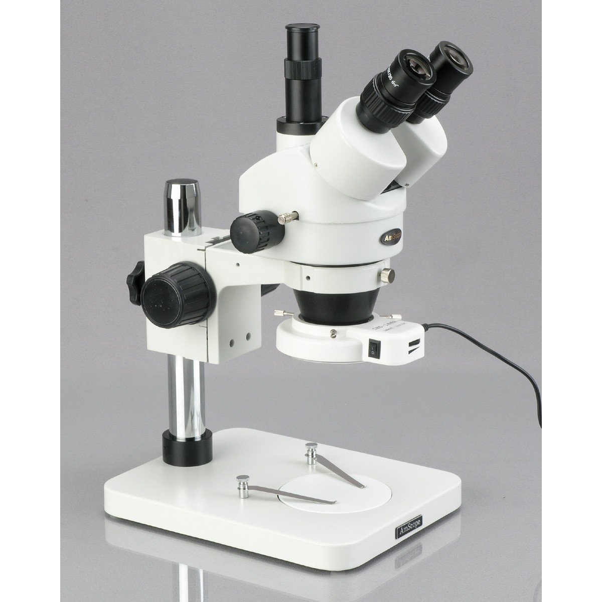 AmScope - 3.5X-180X Manufacturing 144-LED Zoom Stereo Microscope with 10MP Digital Camera, Black - Image 3