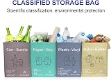 BOMEI PACK 4 Reusable Recycling Bags with Handles, Waterproof, Heavy Duty view 2
