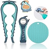 Jar Opener for Weak Hands, Seniors with Arthritis, 5 in 1 Multi Function Bottle Opener Lid Opener For Arthritic Hands with No