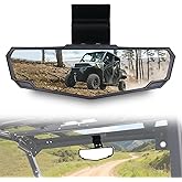 UTV Rear View Mirror for Polaris Ranger 570 900 1000 XP Crew 2015-2025 & Can-Am Defender - Convex Wide-Angle Center Accessories, Shatterproof, 1PC
