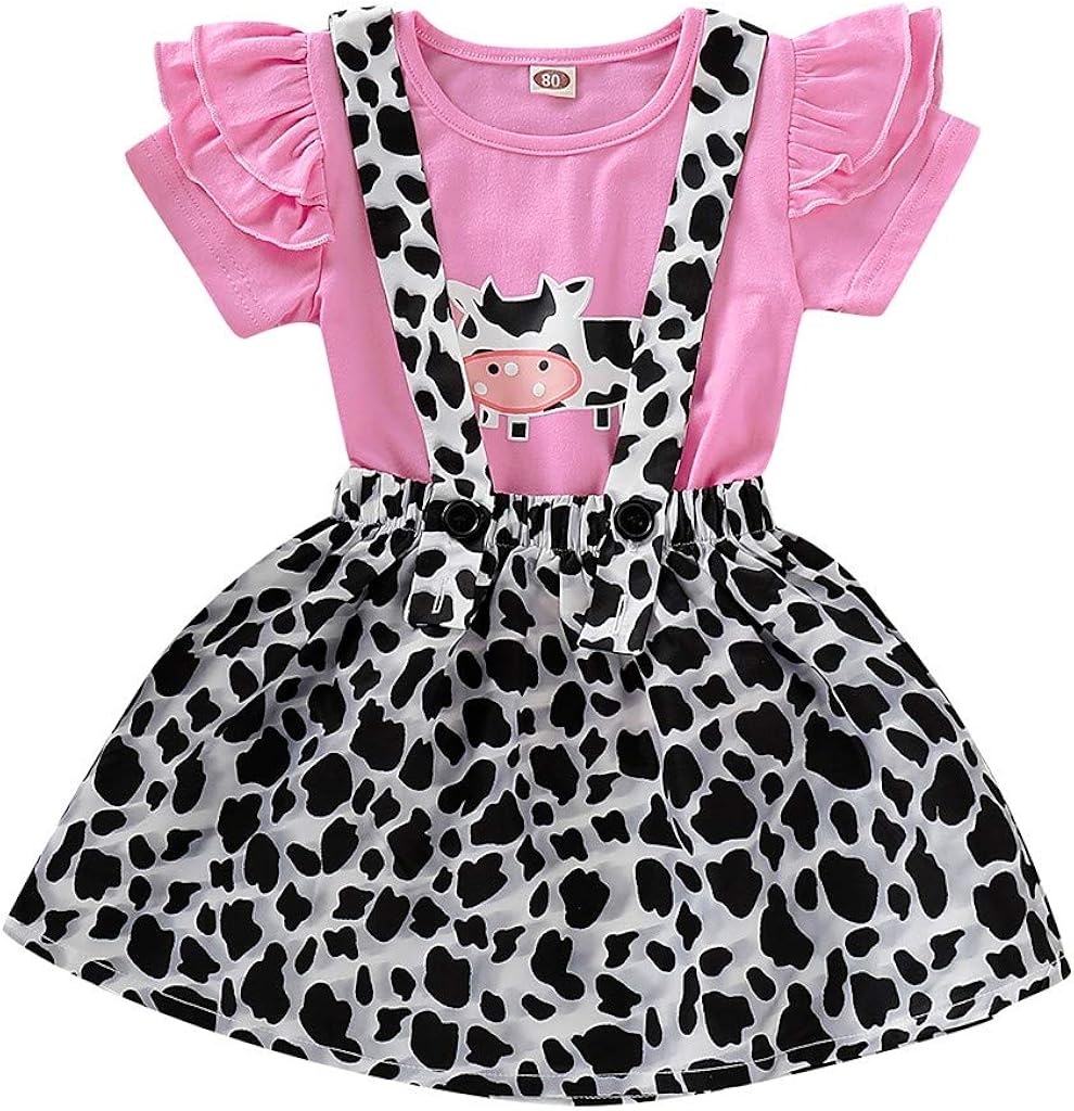 baby girl cow print outfit