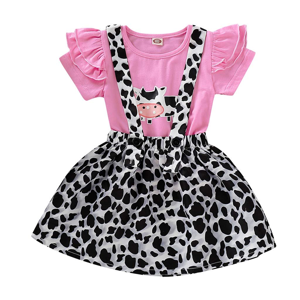baby girl cow print outfit