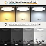 Matane LED Ceiling Light Dimmable 36W with Remote 3000K-6500K Night Light 2000K view 5
