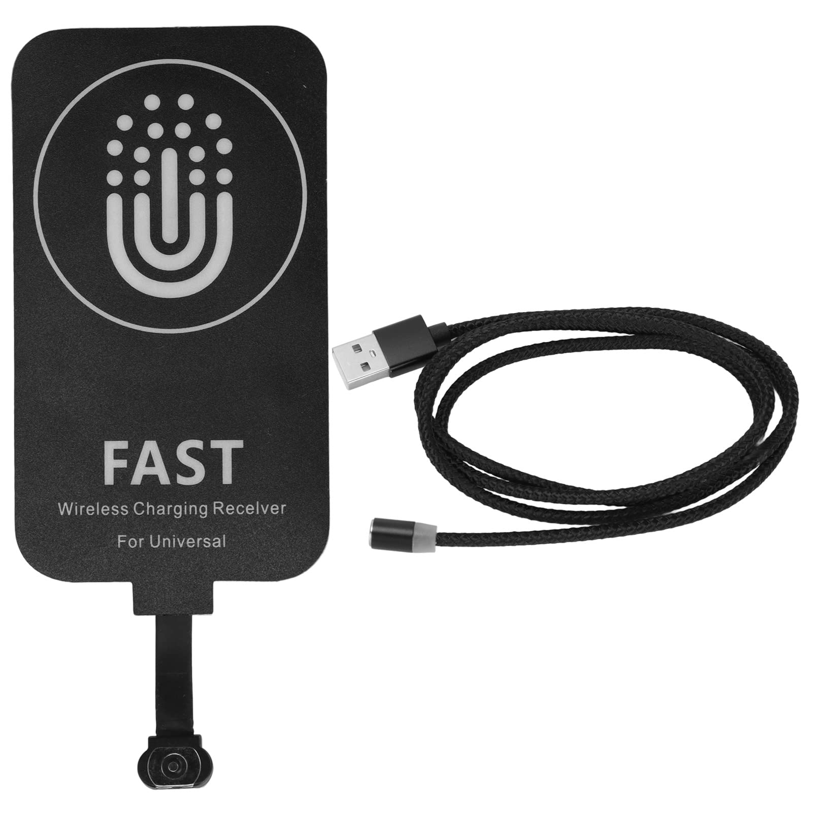 ciciglow Type C Wireless Charger For Smartphone, Mobile Phone Universal Ultra Slim Wireless Charging Receiver Patch with Magnetic Charging Line, Type C Wireless Charging Adapter For Cell Phone(#2)