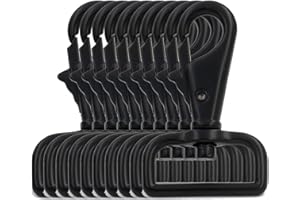 BIKICOCO 1-1/4'' Swivel Trigger Tilt & Bump Thumb Knob Bolt Snap Hook Lobster Claw Clasp Clip, Black - Pack of 10