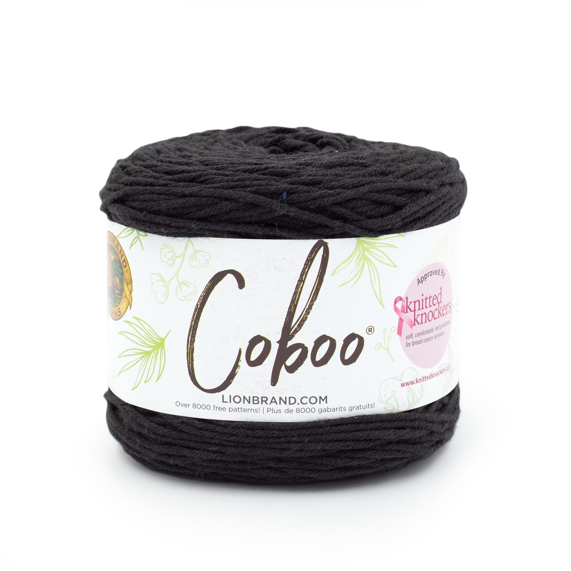 Lion Brand Yarn Coboo Yarn, 1 Pack, Coal