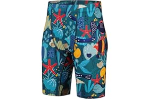 BELEROY Boys' Swim Jammers Competitive Swim Team Suit Youth Kids Athletic Swimming Shorts UPF 50+