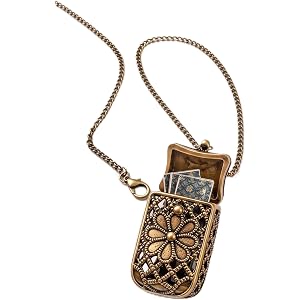 Feytorpyia Vintage Tarot Card Necklace, Hypoallergenic Stainless Steel Pendant for Men Women