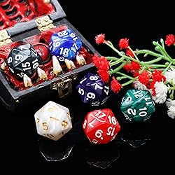 6 Pieces 20 Sided DND Dice,D20 Polyhedral Dice,22mm