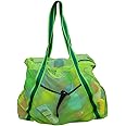 Leberna Large Beach Bag with Zipper Lightweight Beach Toy Bag Mesh Bag for Swimming Pool Sand Toys