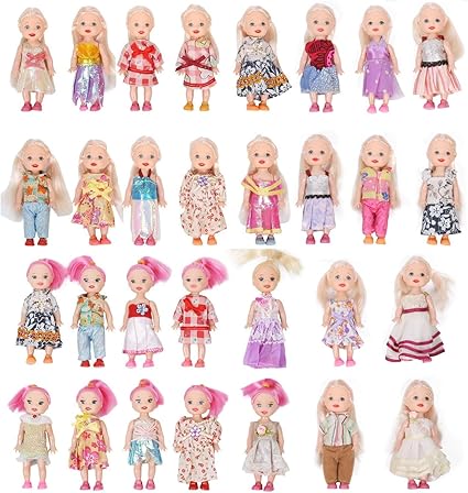 WP Toys Pack of 10 4 Mini Doll with Colorful Clothes Costume(Pack of 10 Doll )