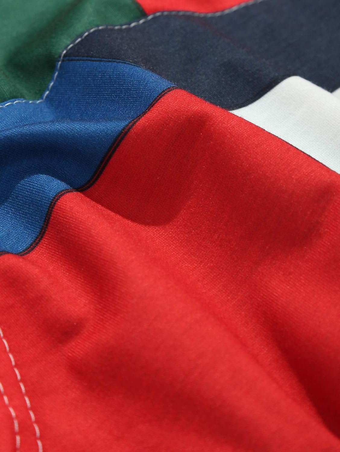 square color block letter pocket hoodie