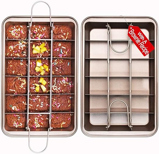 Non Stick Brownie Pans with Dividers, Diveded Brownie Pan, Make of High