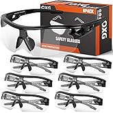 OXG 6 Pack Safety Glasses for Men Women, ANSI Z87.1 Work Glasses Anti Scratch Protective Eyewear with UV400 Protection