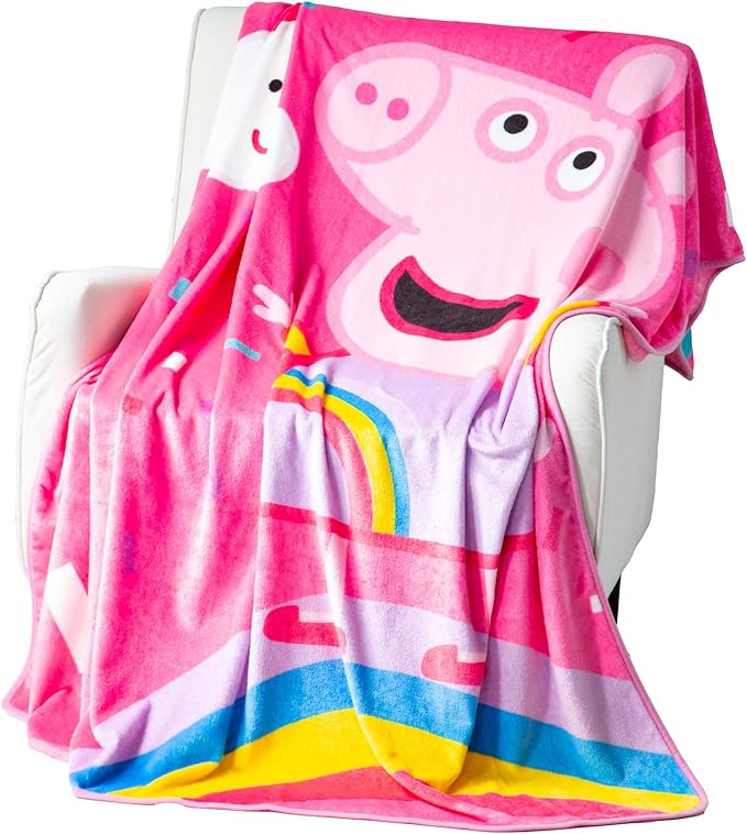 Kid's Throw Blankets Peppa Pig Fleece Blanket for Kids Toddlers Teens