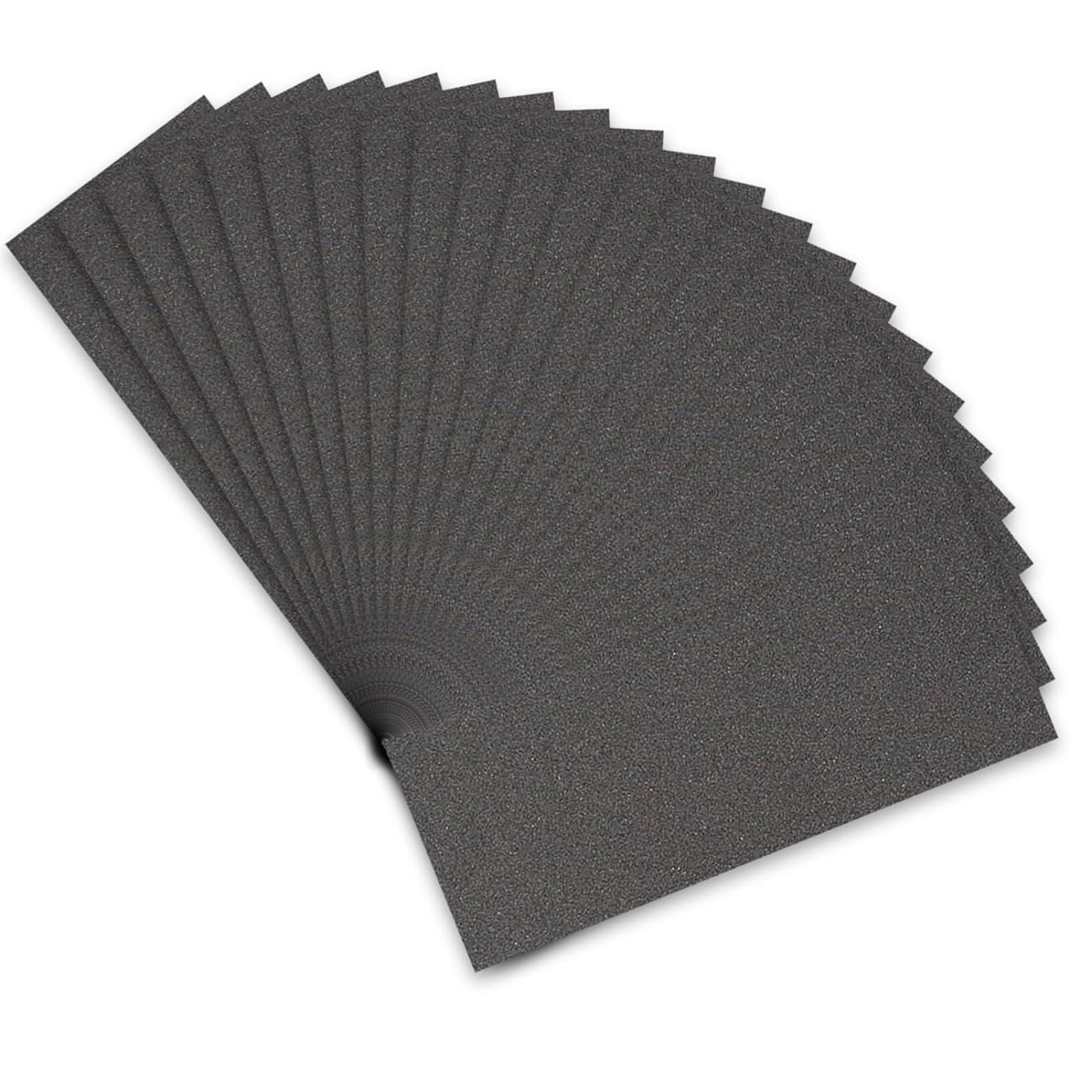 STEBRUAM Wet and Dry Sandpaper 220 Grits, Sandpaper Assorted for Cars Polishing Metals Walls Wood Furniture Sanding, 21 Sheets Sand Paper 9x3.6 Inch