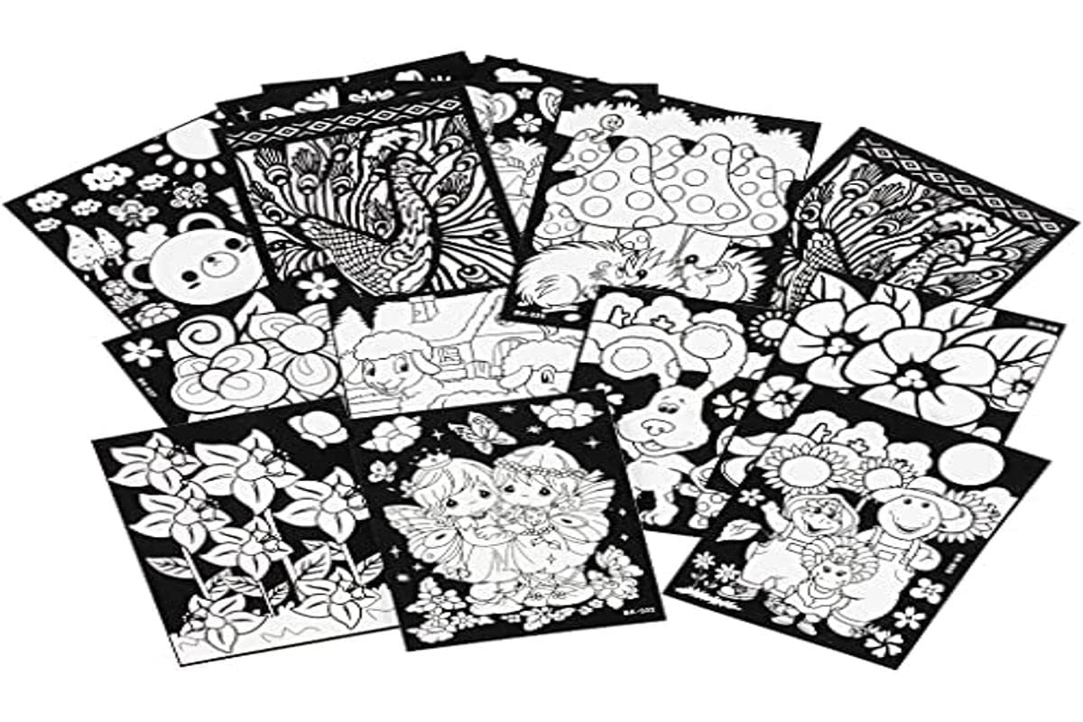 Creativ 23351 Velvet Pictures, Size 25x19 cm, 16 asstd, Black