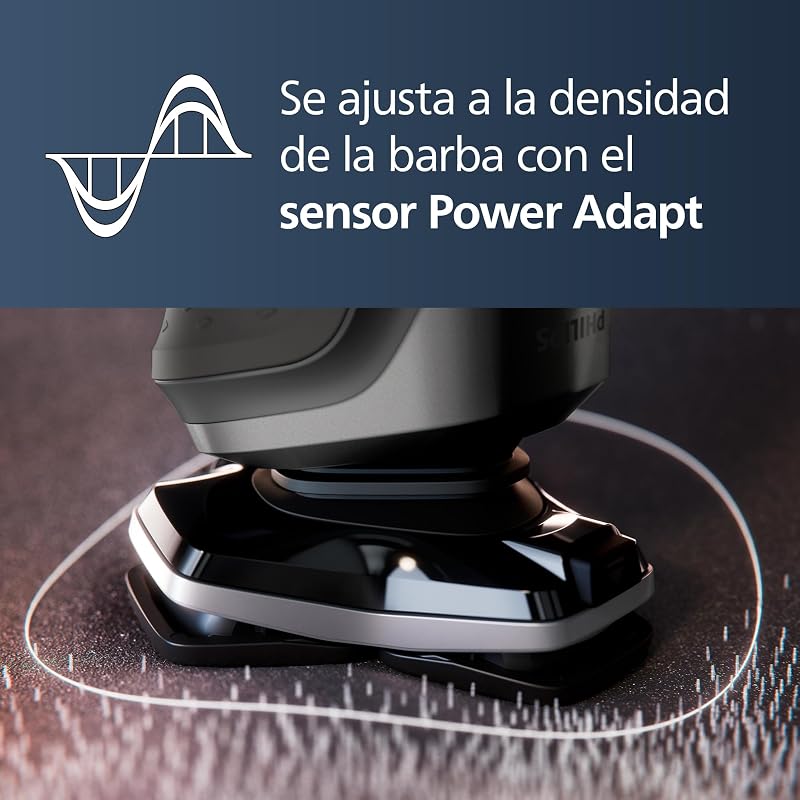 Serie 5000 Afeitadora Eléctrica Hombre, Máquina de Afeitar Barba con Recortadora, 45 cuchillas, Cuida la piel, 60min de uso, En Seco y Húmedo, Recargable, Funda, Base Carga, S5884/35, Verde — foto 5 de 7
