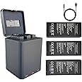 3pcs x 1100mah Battery for DJI Tello RC Quadcopter + 3 in 1 USB Speed Tello Battery Charger